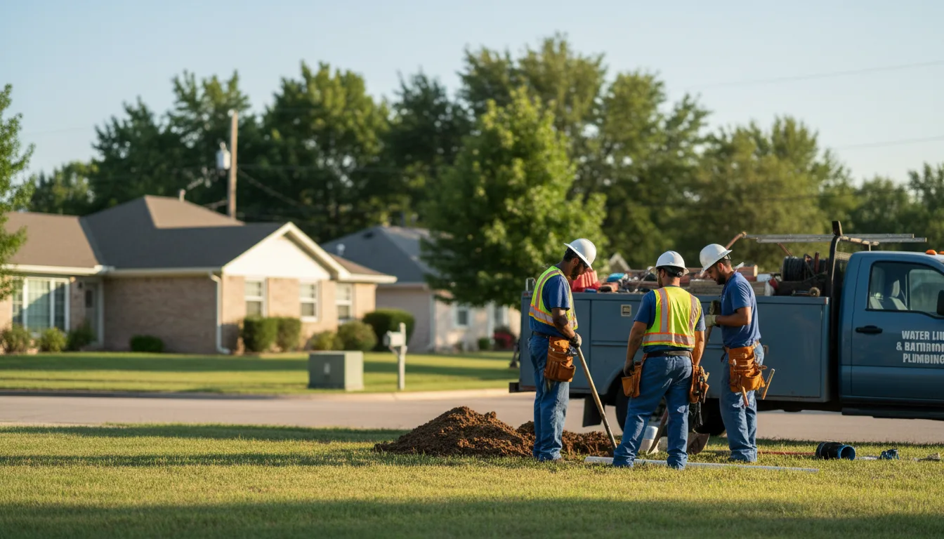 Residential water line and bathroom plumbing service in Valentine, AZ